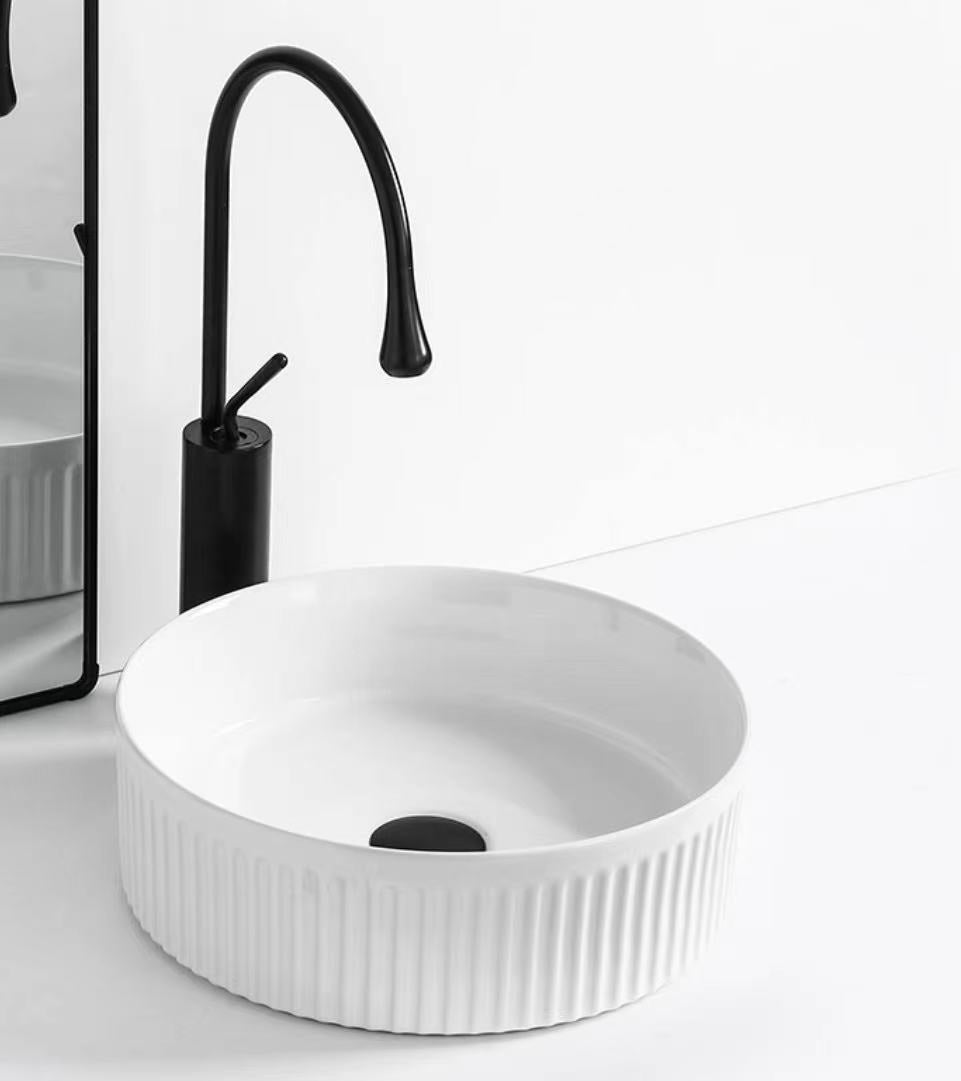 Brooklyn Fluted Ceramic Basin