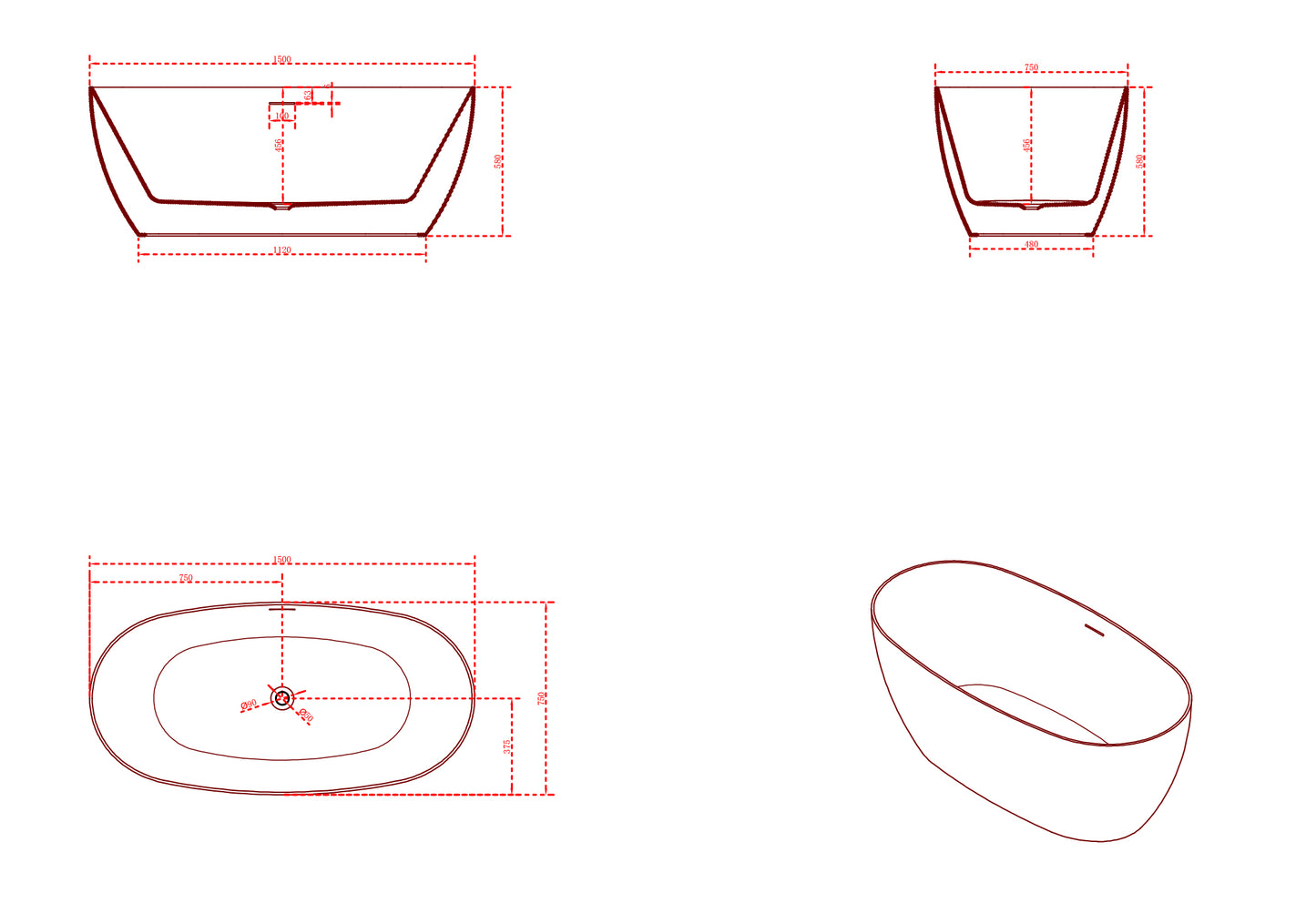 Durban Acrylic Bathtub