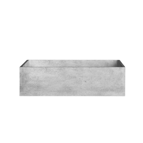 Valencia Concrete Rectangle Basin - Mid Grey