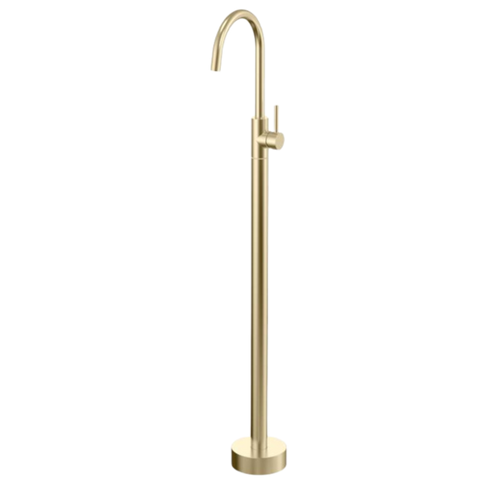 Perla Floor Mounted Bath Mixer - Brushed Brass