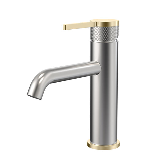 Gisele Basin Mixer - Brushed Brass