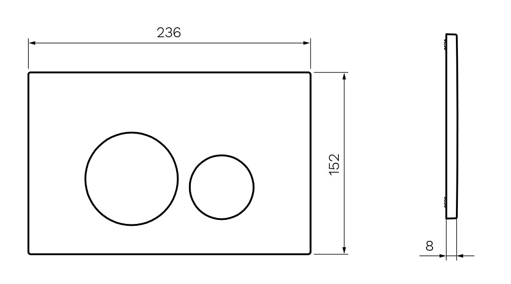 Mechanical Round Push Panel Flush Plate