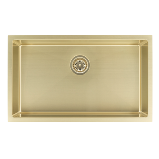 Snowbird Large Single Sink - Brushed Brass