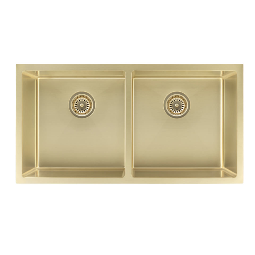 Whistler Double Sink - Brushed Brass