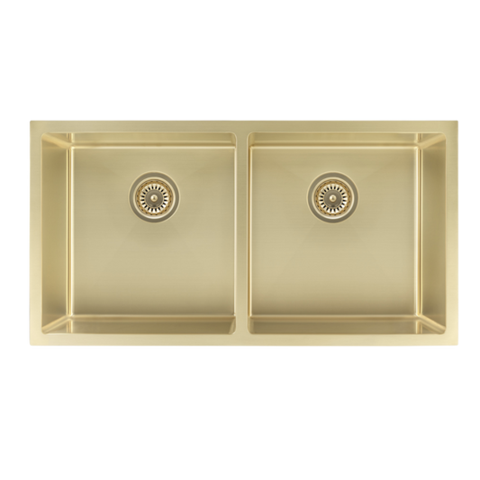 Whistler Double Sink - Brushed Brass