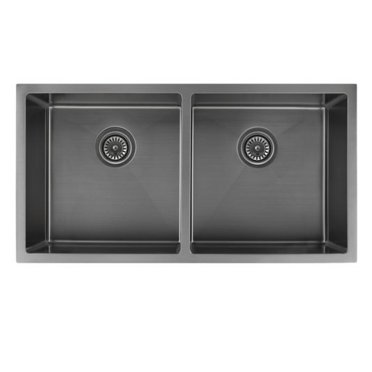 Whistler Double Sink - Brushed Gunmetal