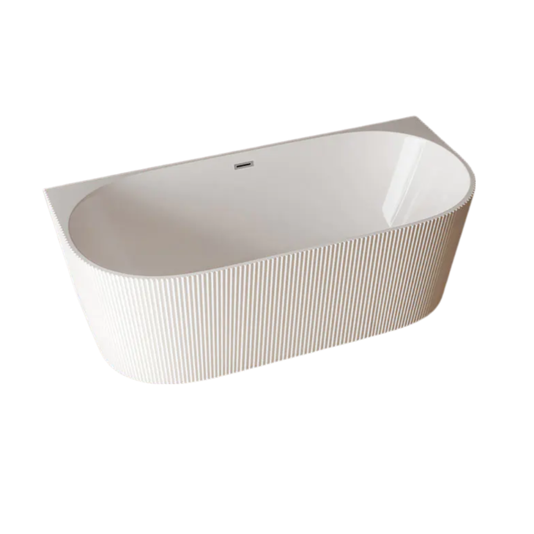 Accra Back to Wall Acrylic Bathtub with Ribb